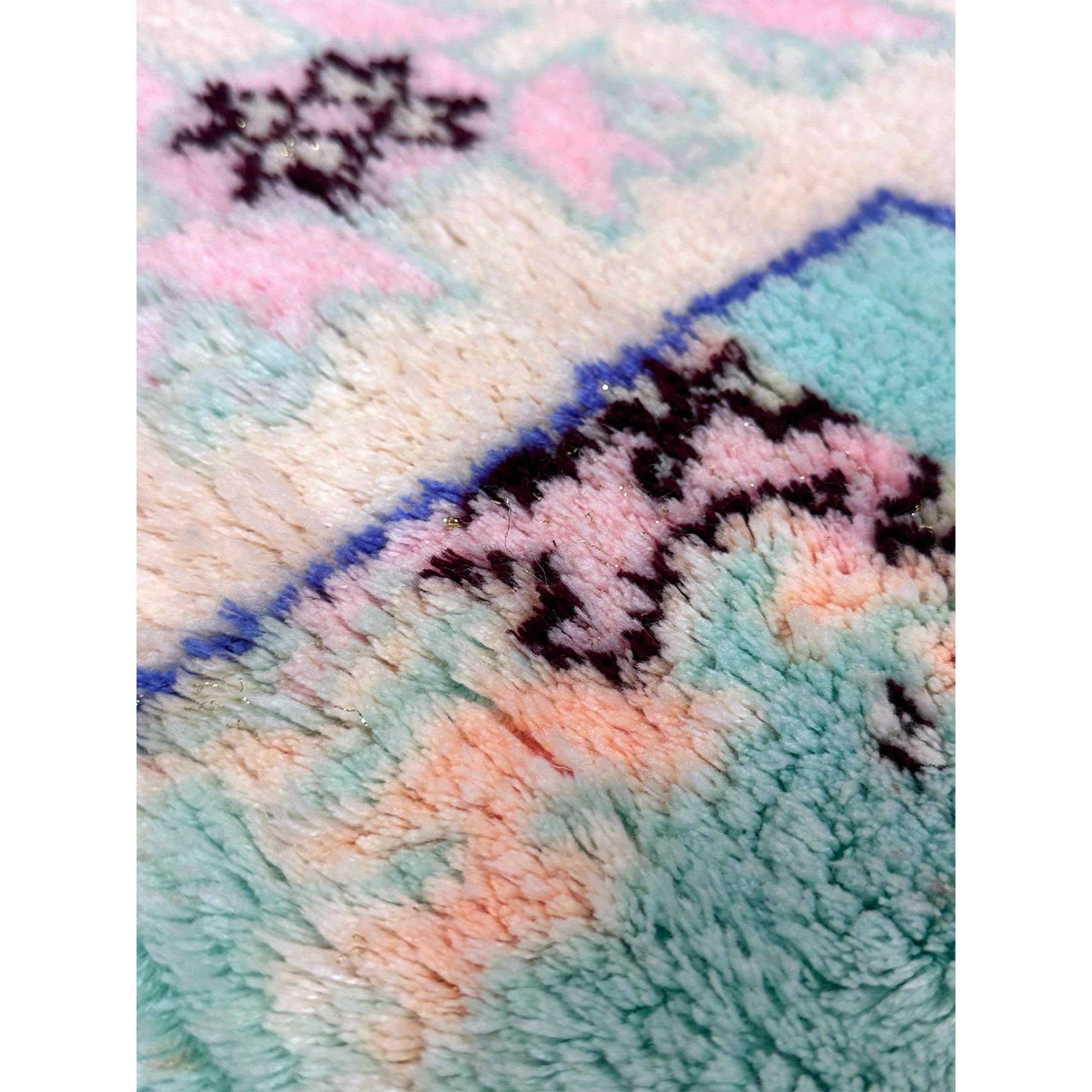 Teal and Pink Moroccan Rug