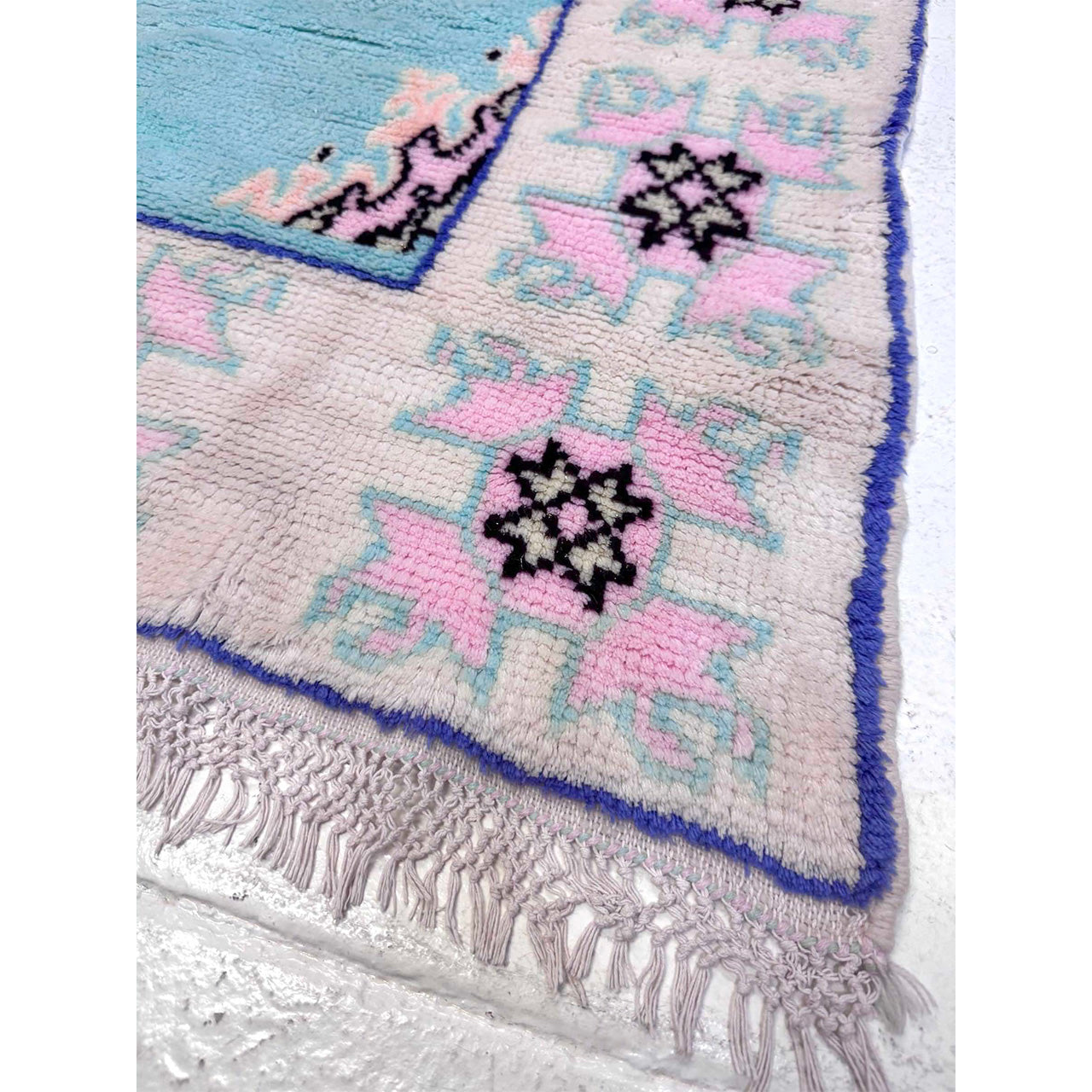 Teal and Pink Moroccan Rug