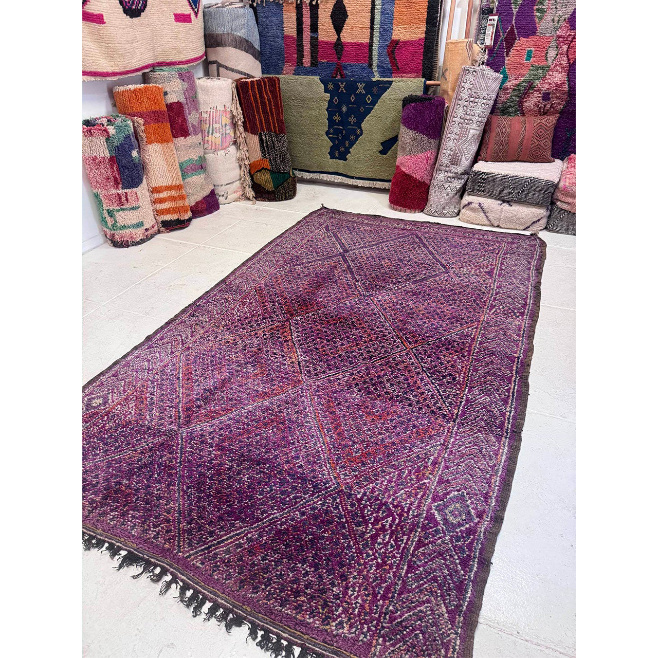 Vintage Purple Moroccan Rug