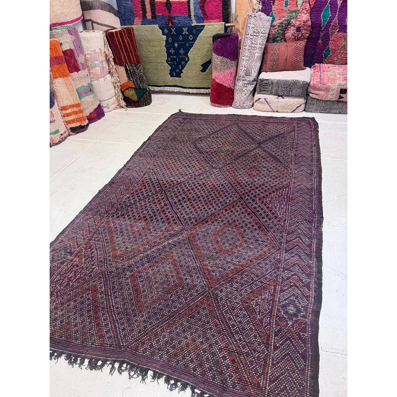 Vintage Purple Moroccan Rug