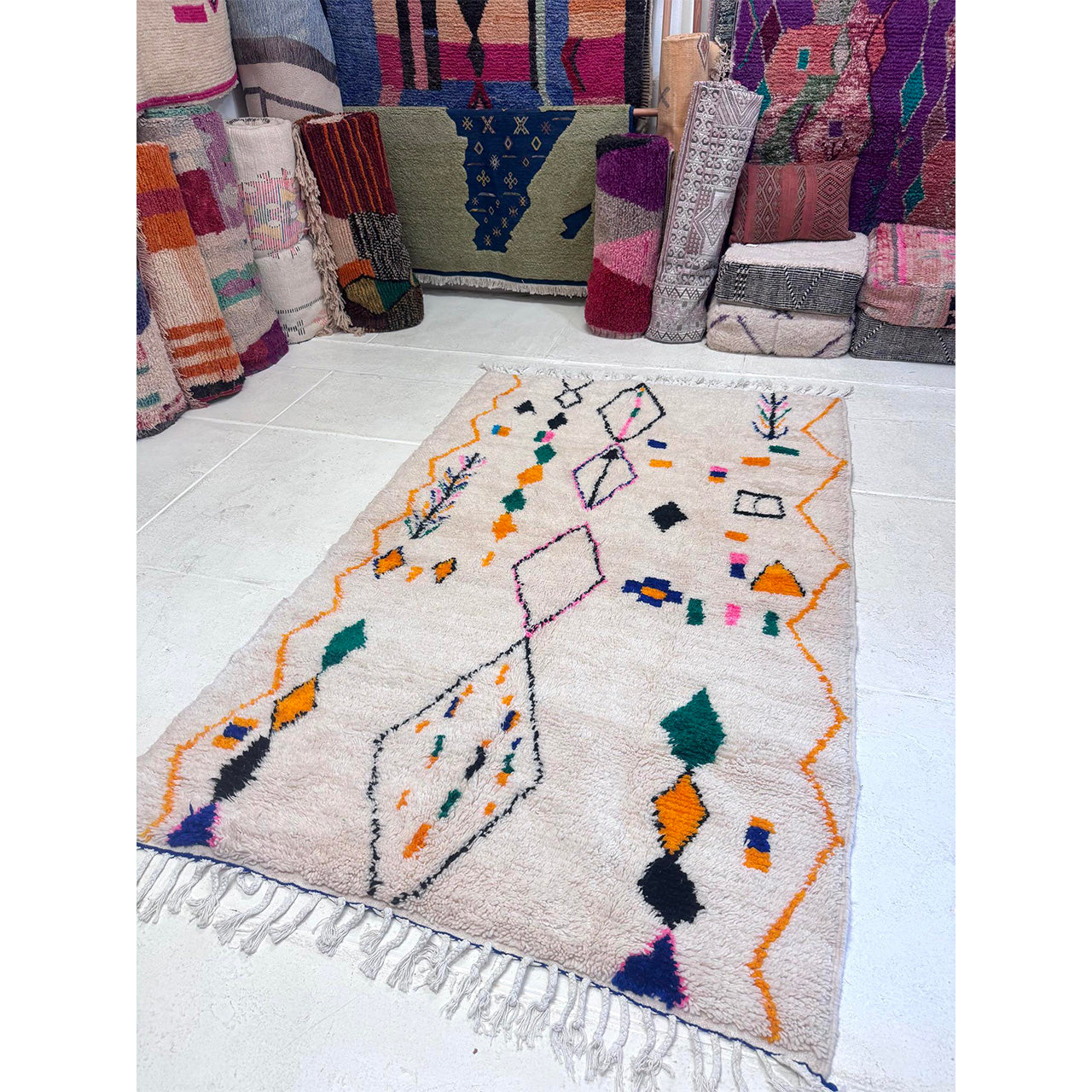 Handknotted Azilal Moroccan Rug
