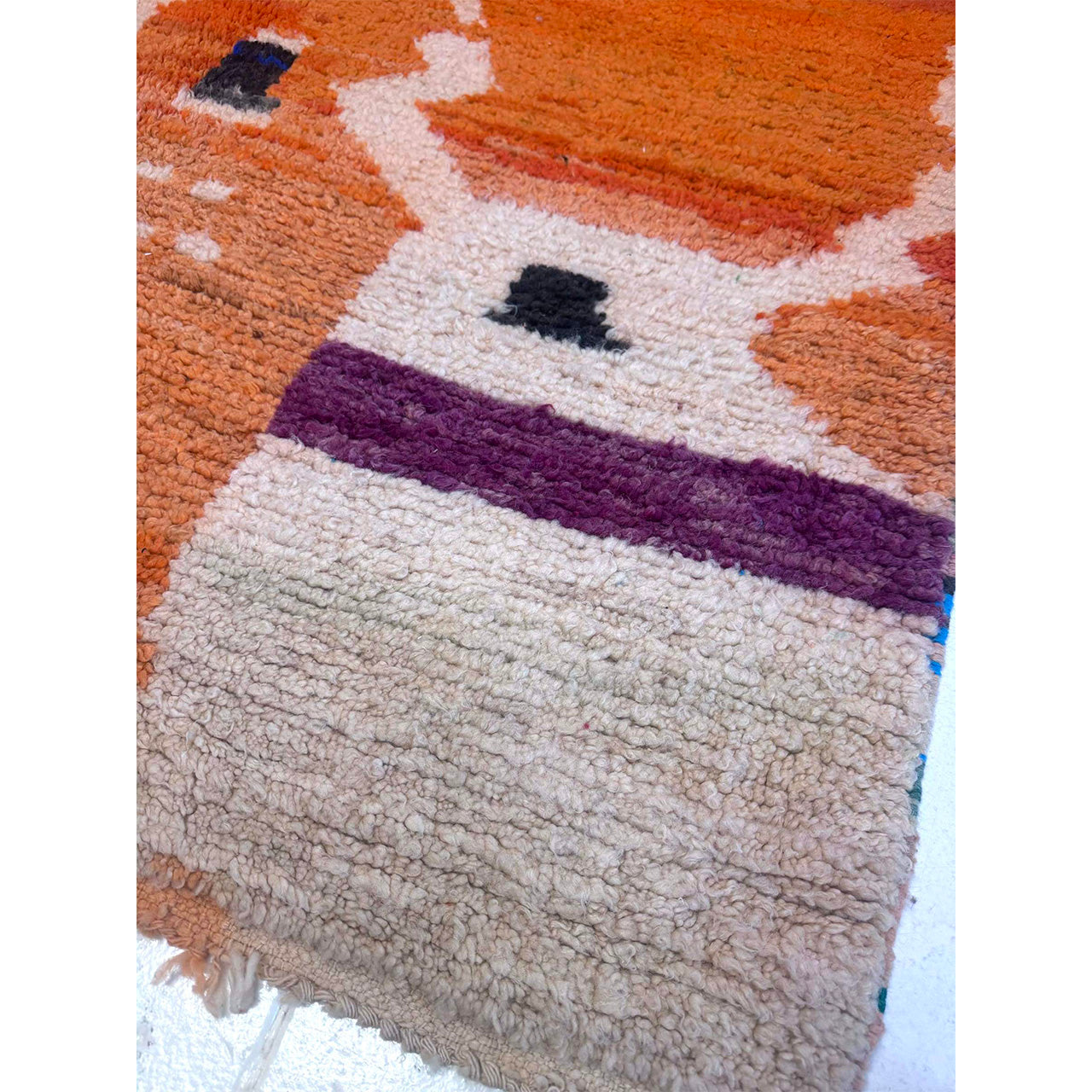 Orange Boujad Moroccan Rug