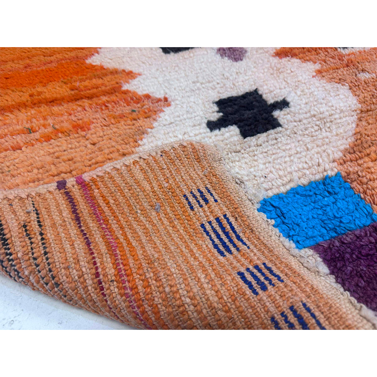 Orange Boujad Moroccan Rug
