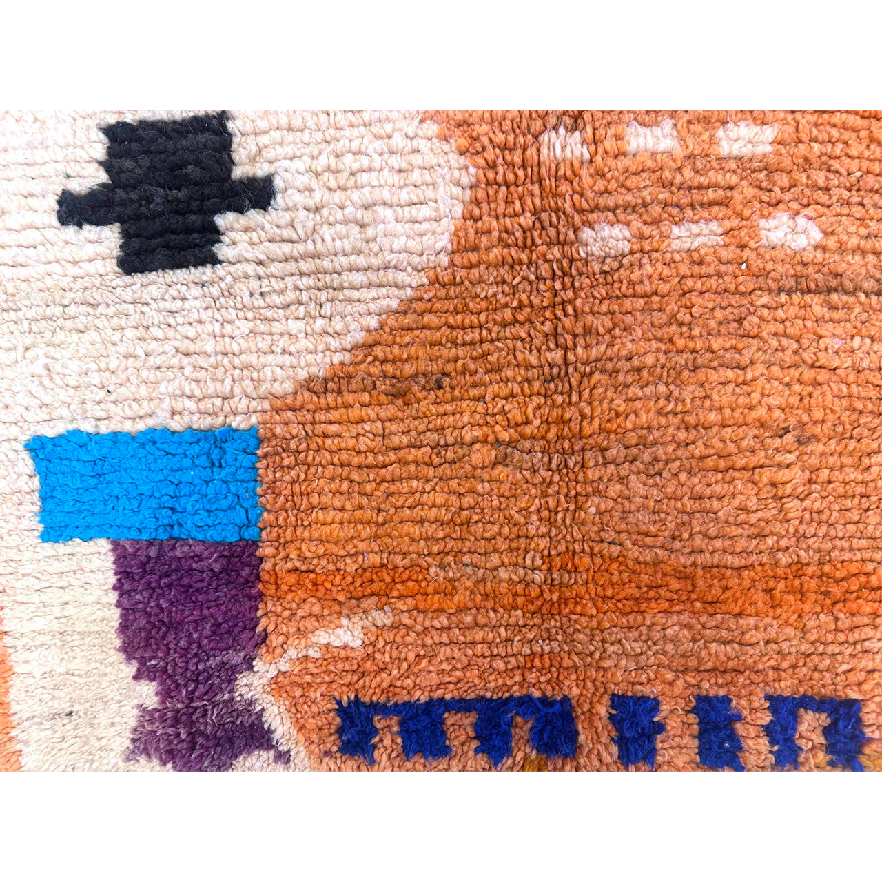 Orange Boujad Moroccan Rug