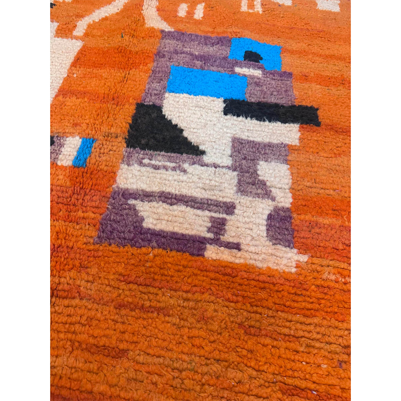 Orange Boujad Moroccan Rug