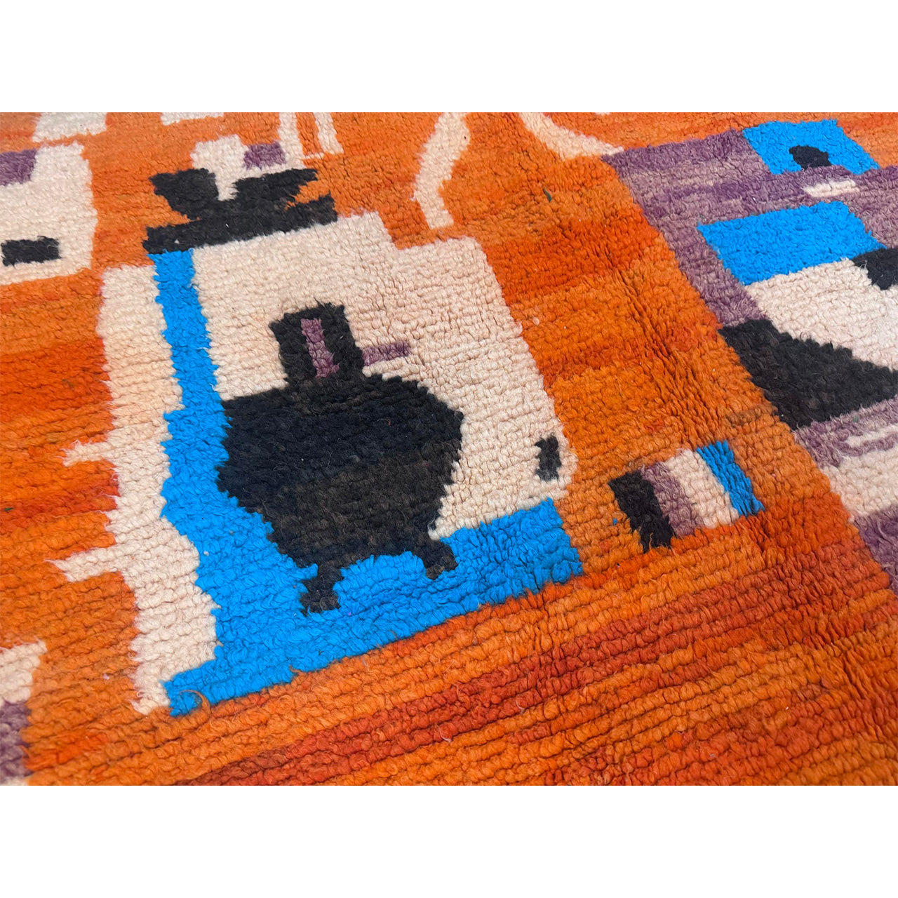Orange Boujad Moroccan Rug