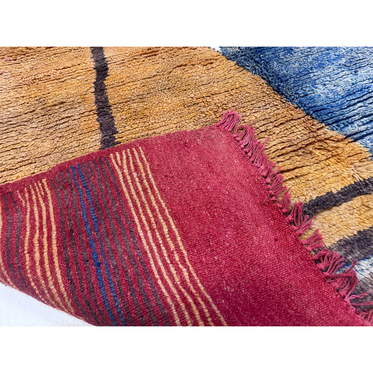 Abstract Wool Moroccan Rug