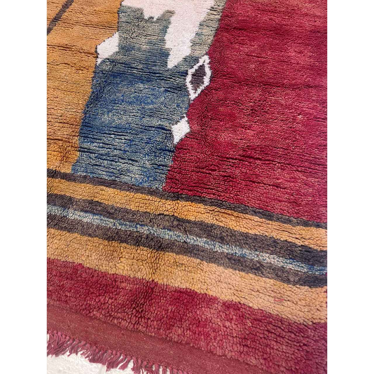 Abstract Wool Moroccan Rug
