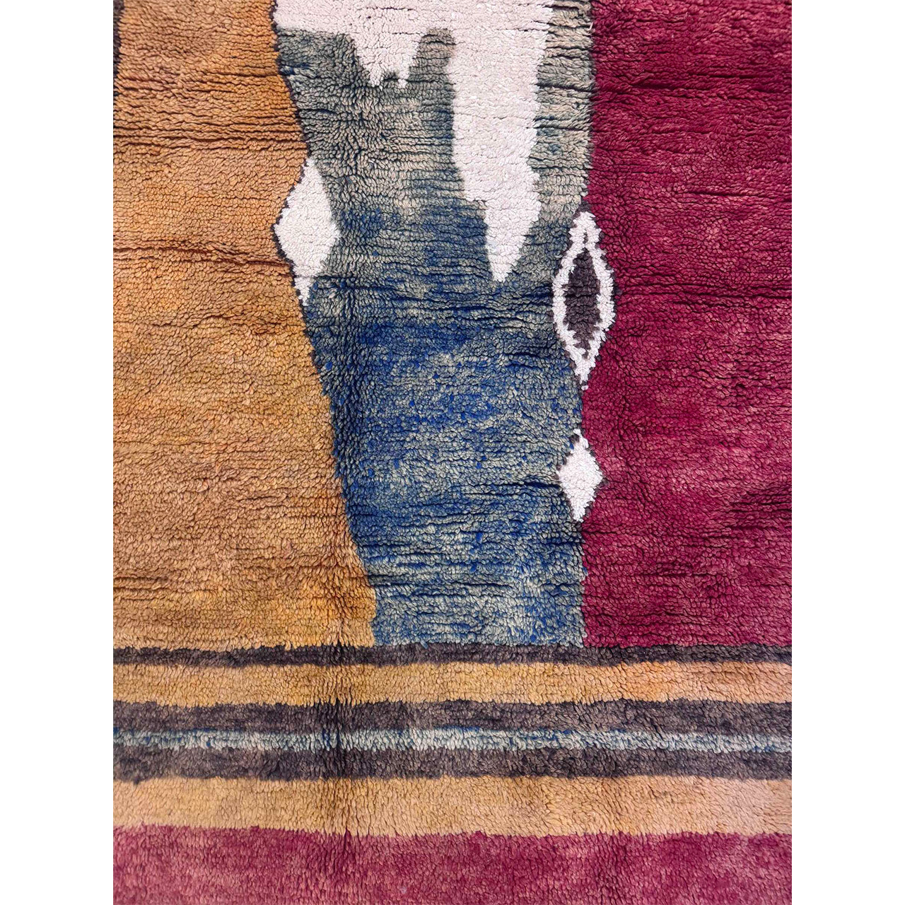 Abstract Wool Moroccan Rug