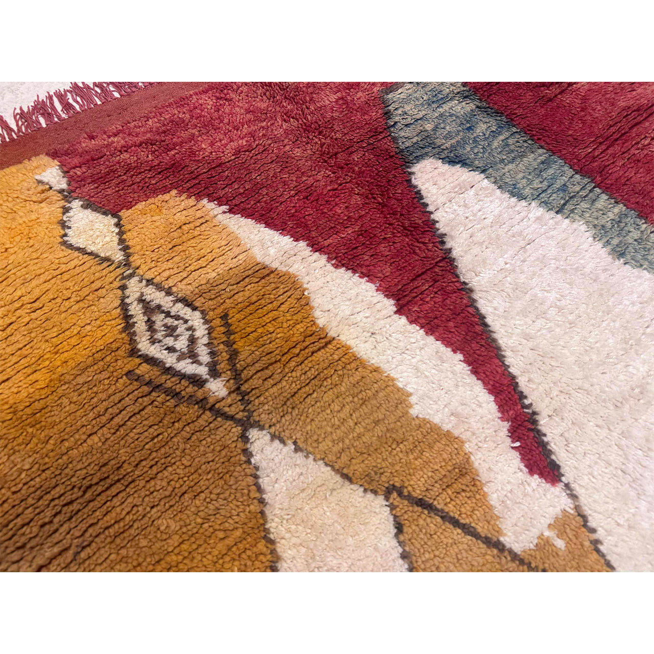 Abstract Wool Moroccan Rug