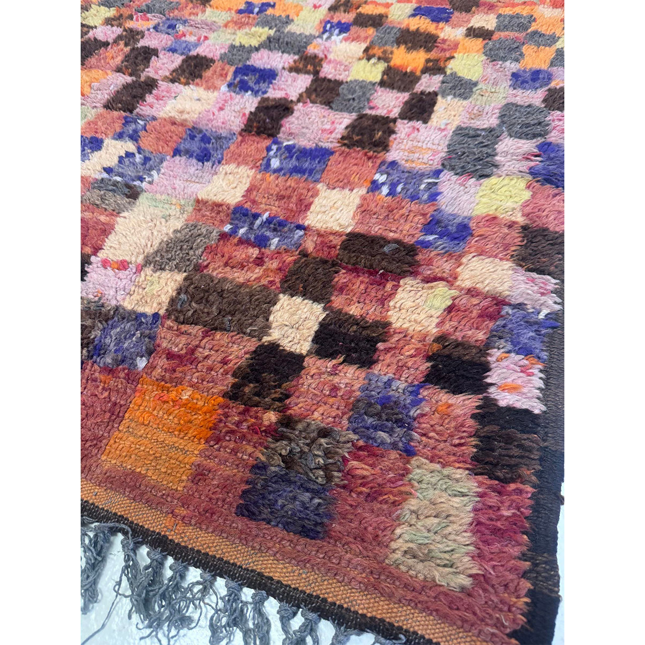 Small Checkered Moroccan Rug