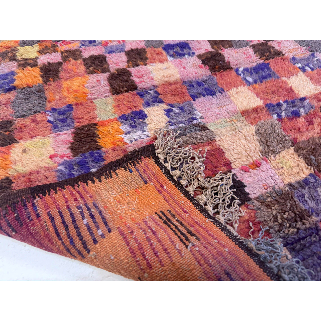 Small Checkered Moroccan Rug