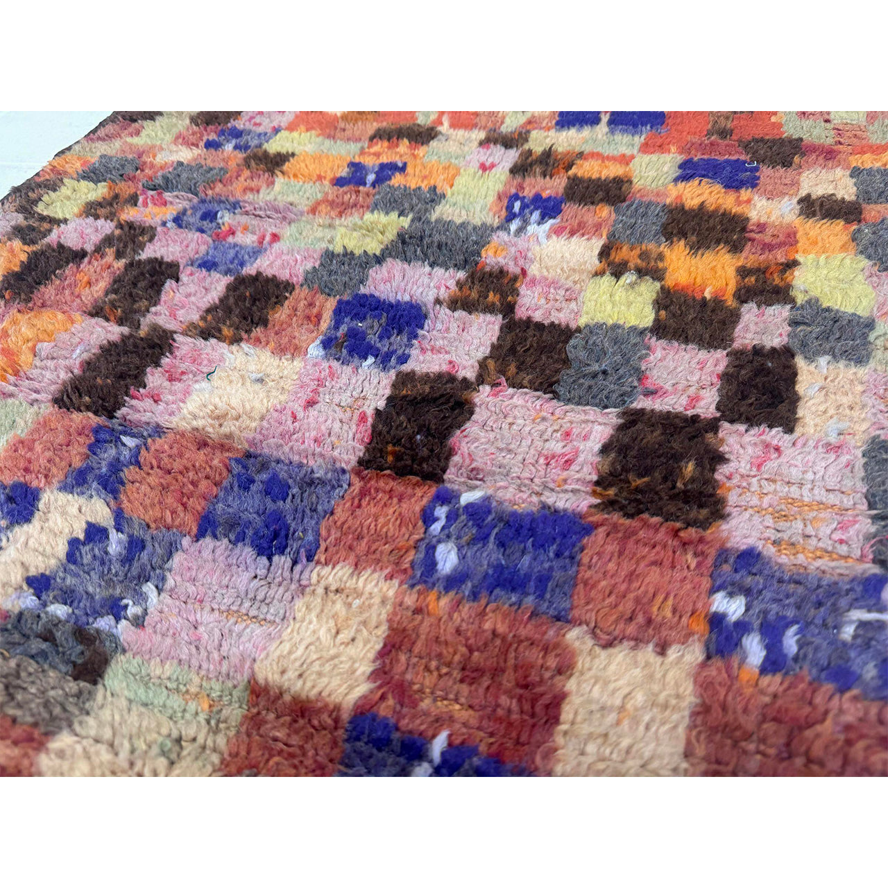 Small Checkered Moroccan Rug