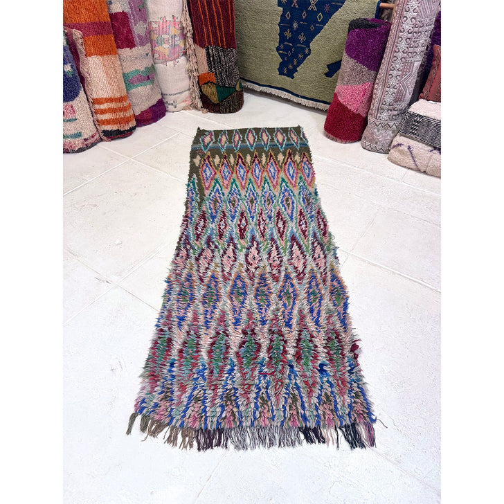 High Pile Moroccan Boucherouite Runner