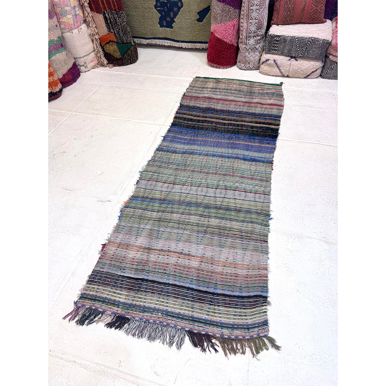 High Pile Moroccan Boucherouite Runner