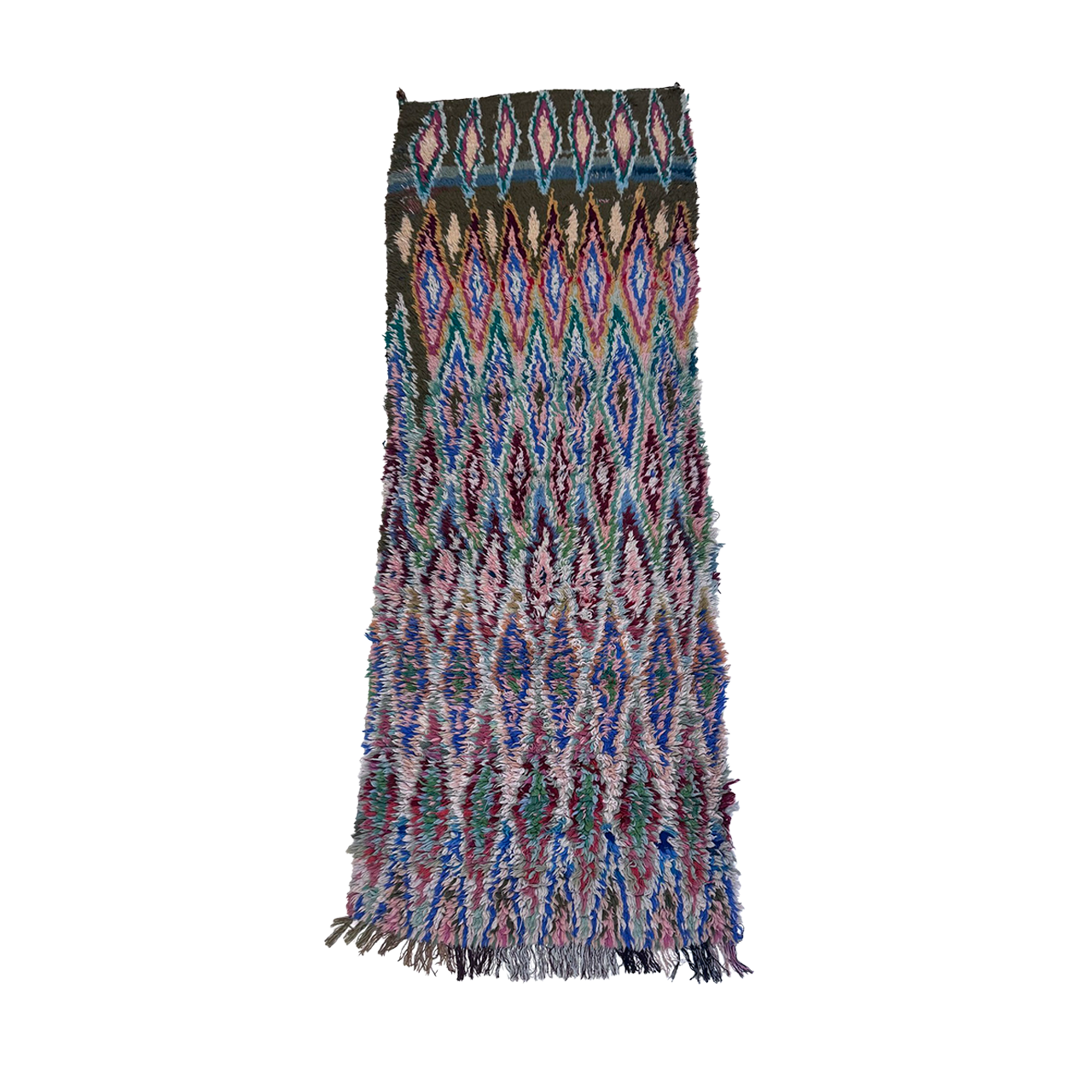 High Pile Moroccan Boucherouite Runner