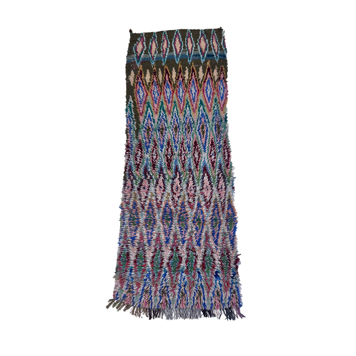 High Pile Moroccan Boucherouite Runner