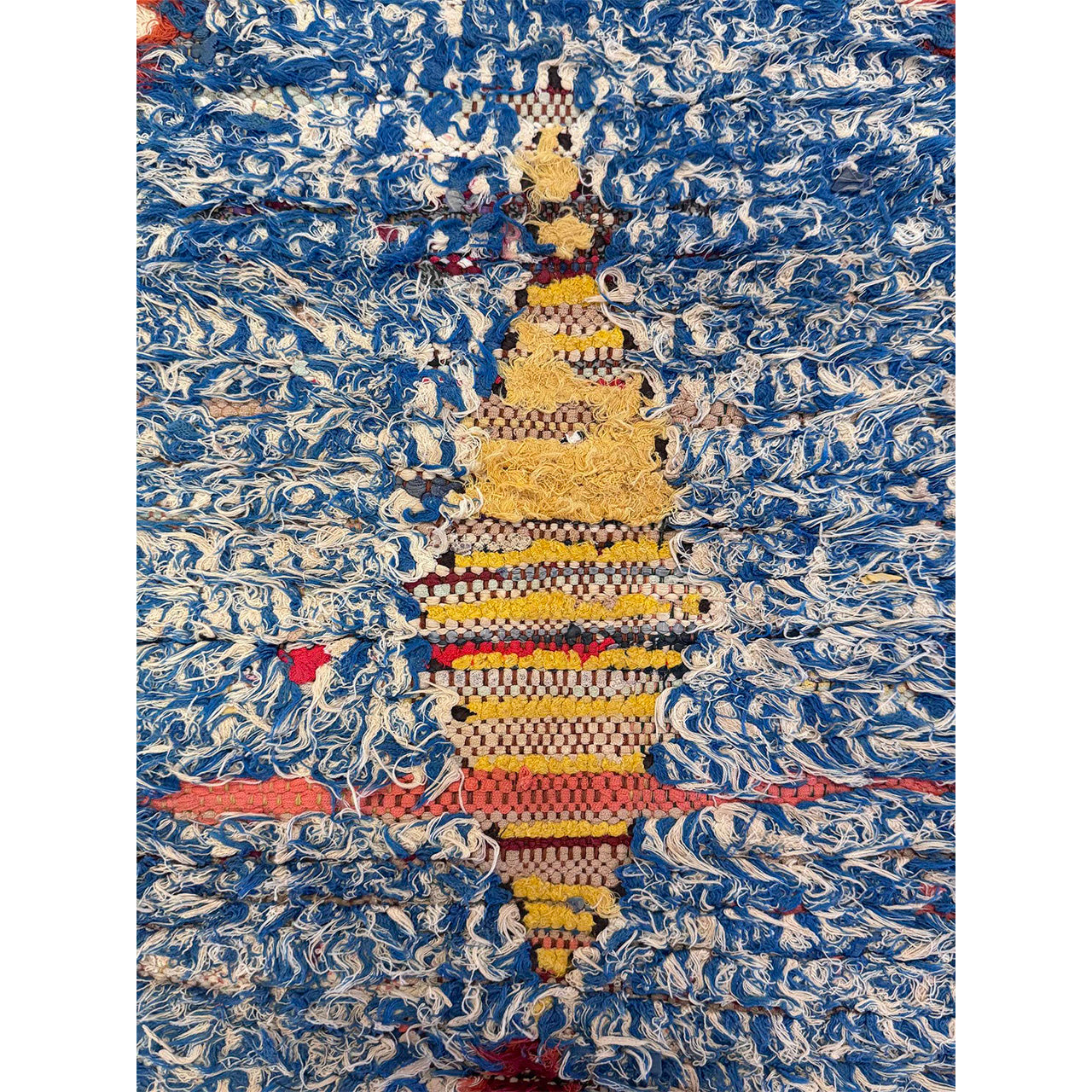 Blue Moroccan Boucherouite Runner