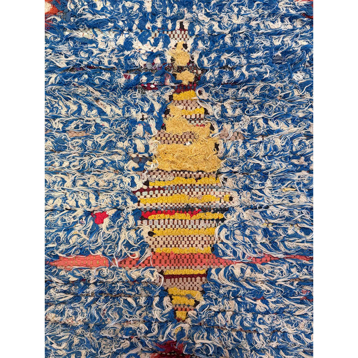 Blue Moroccan Boucherouite Runner