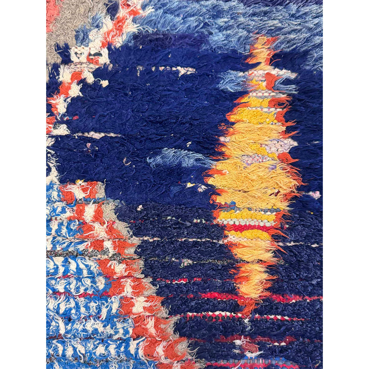 Blue Moroccan Boucherouite Runner