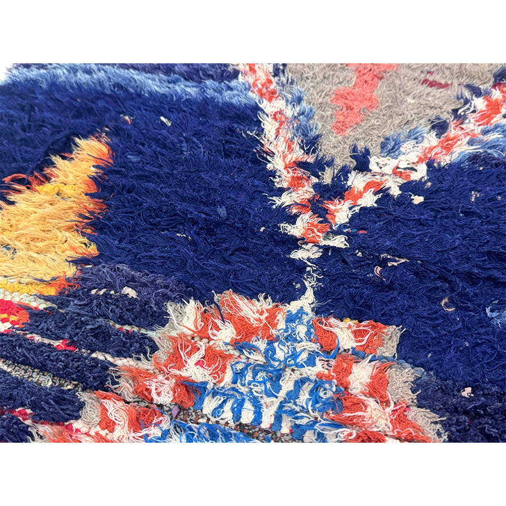 Blue Moroccan Boucherouite Runner