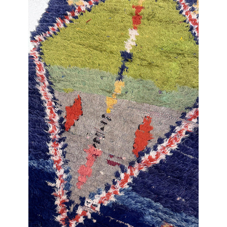Blue Moroccan Boucherouite Runner