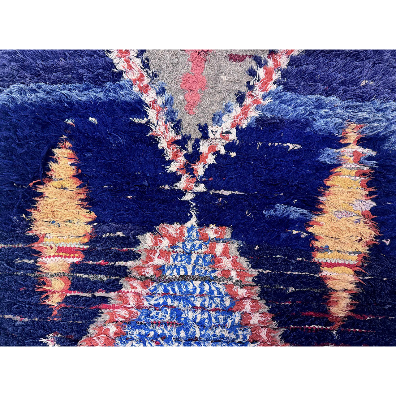 Blue Moroccan Boucherouite Runner