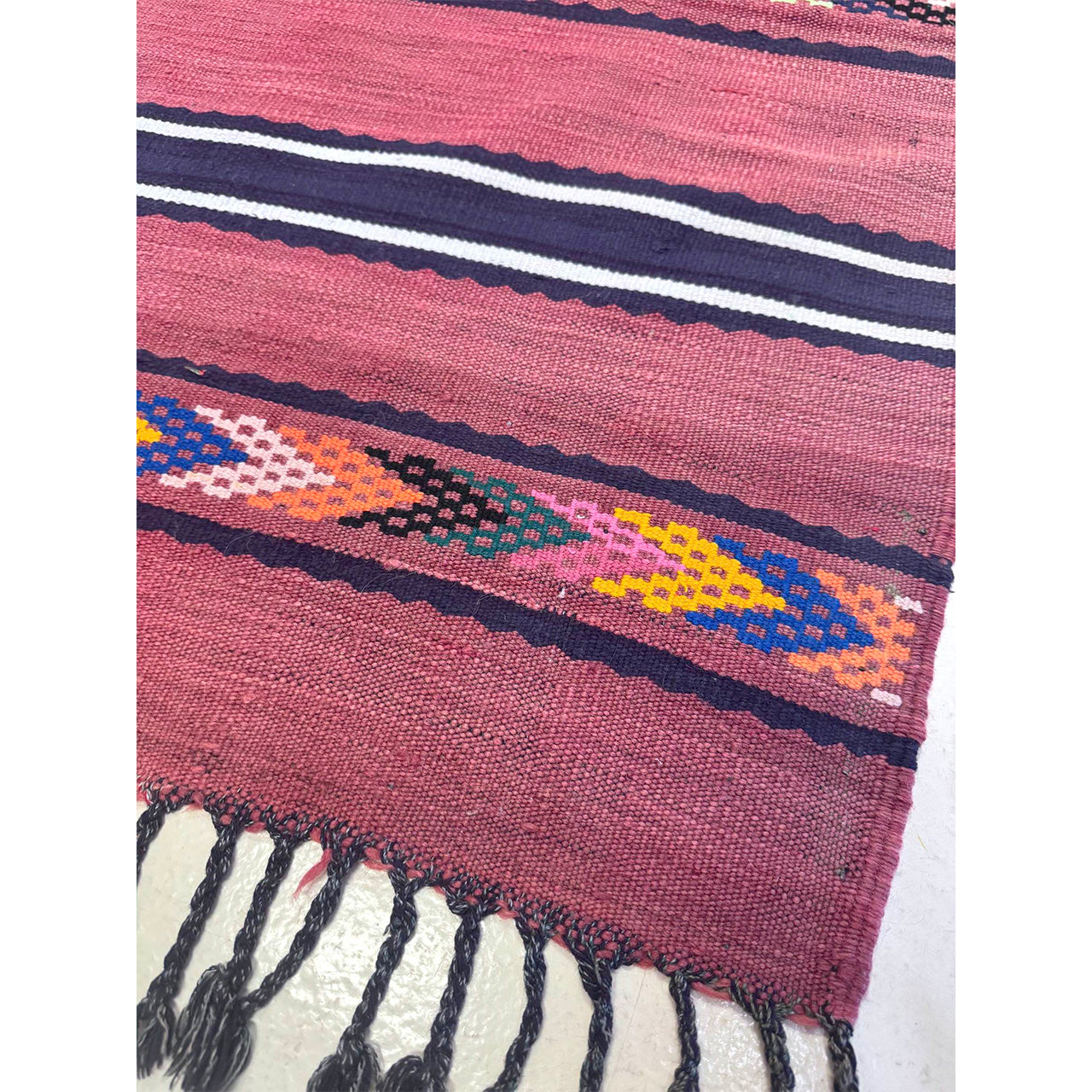 Faded Red Moroccan Flatweave Runner