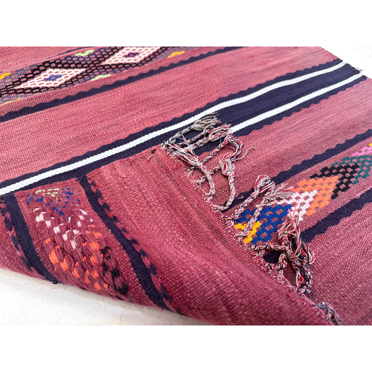 Faded Red Moroccan Flatweave Runner