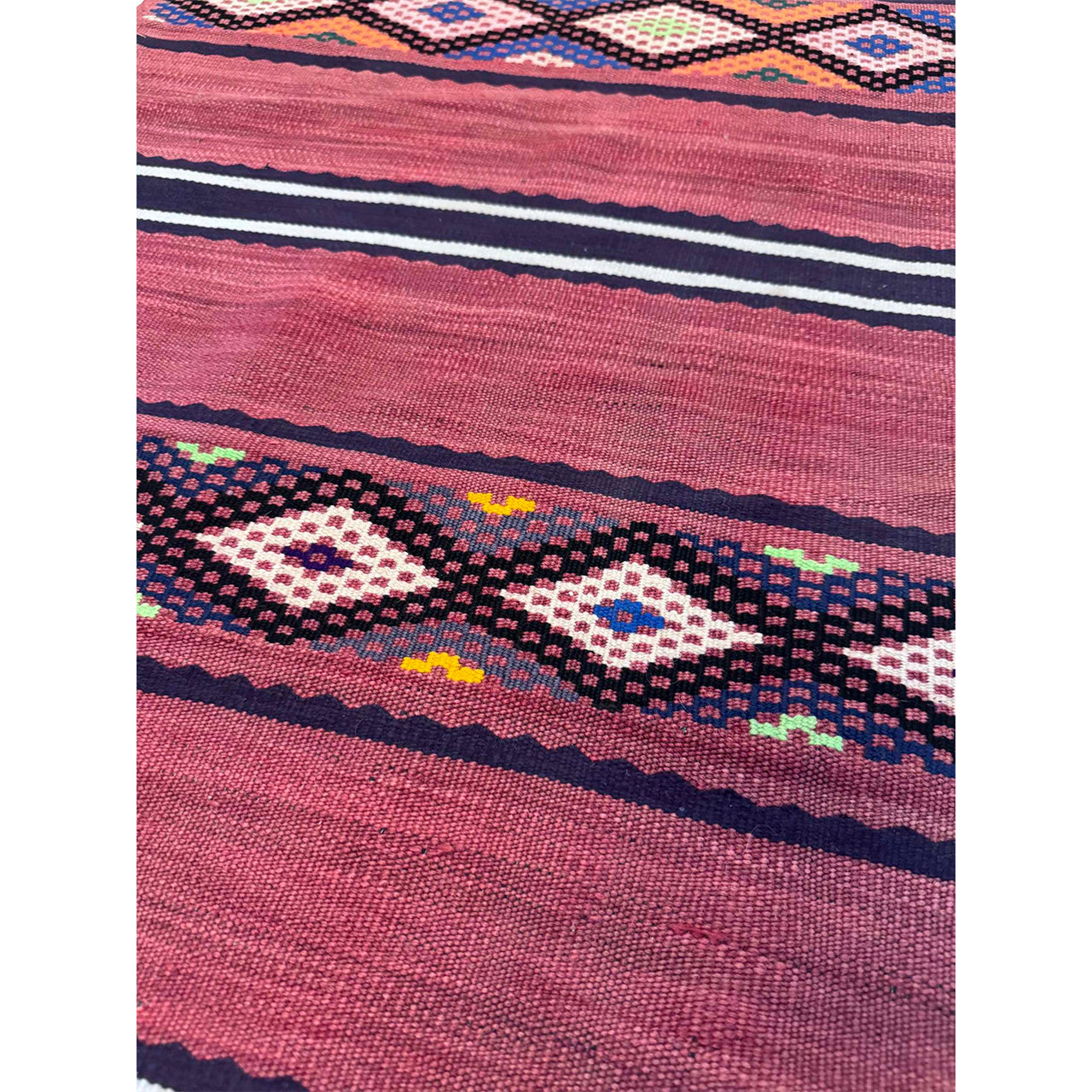 Faded Red Moroccan Flatweave Runner