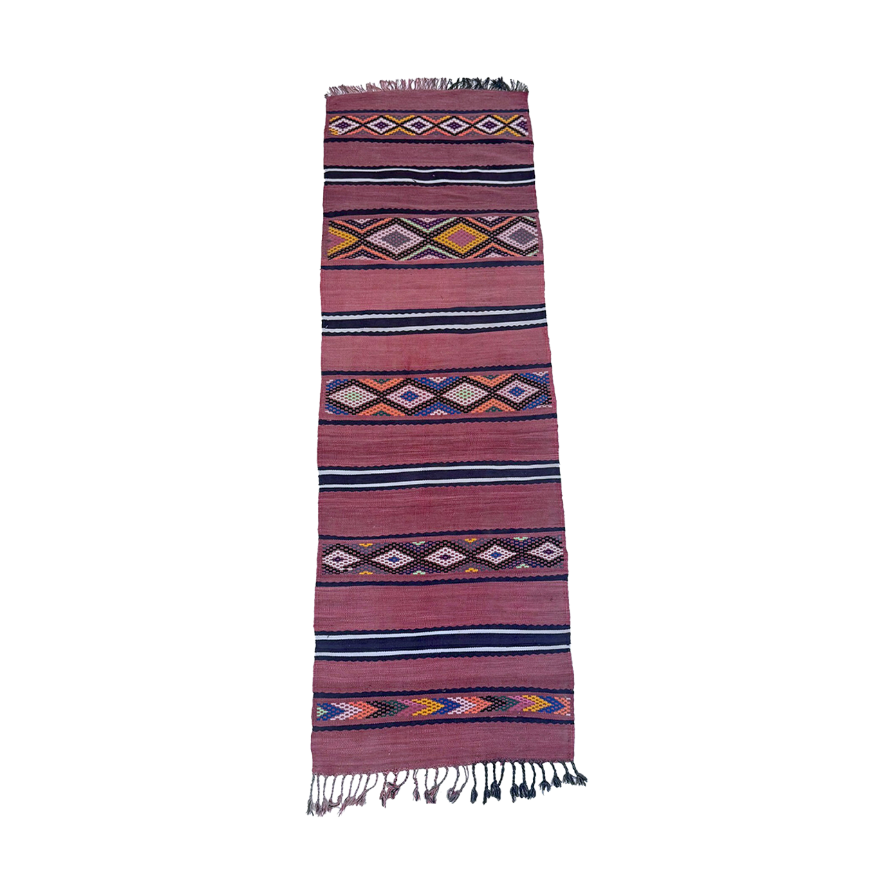 Faded Red Moroccan Flatweave Runner