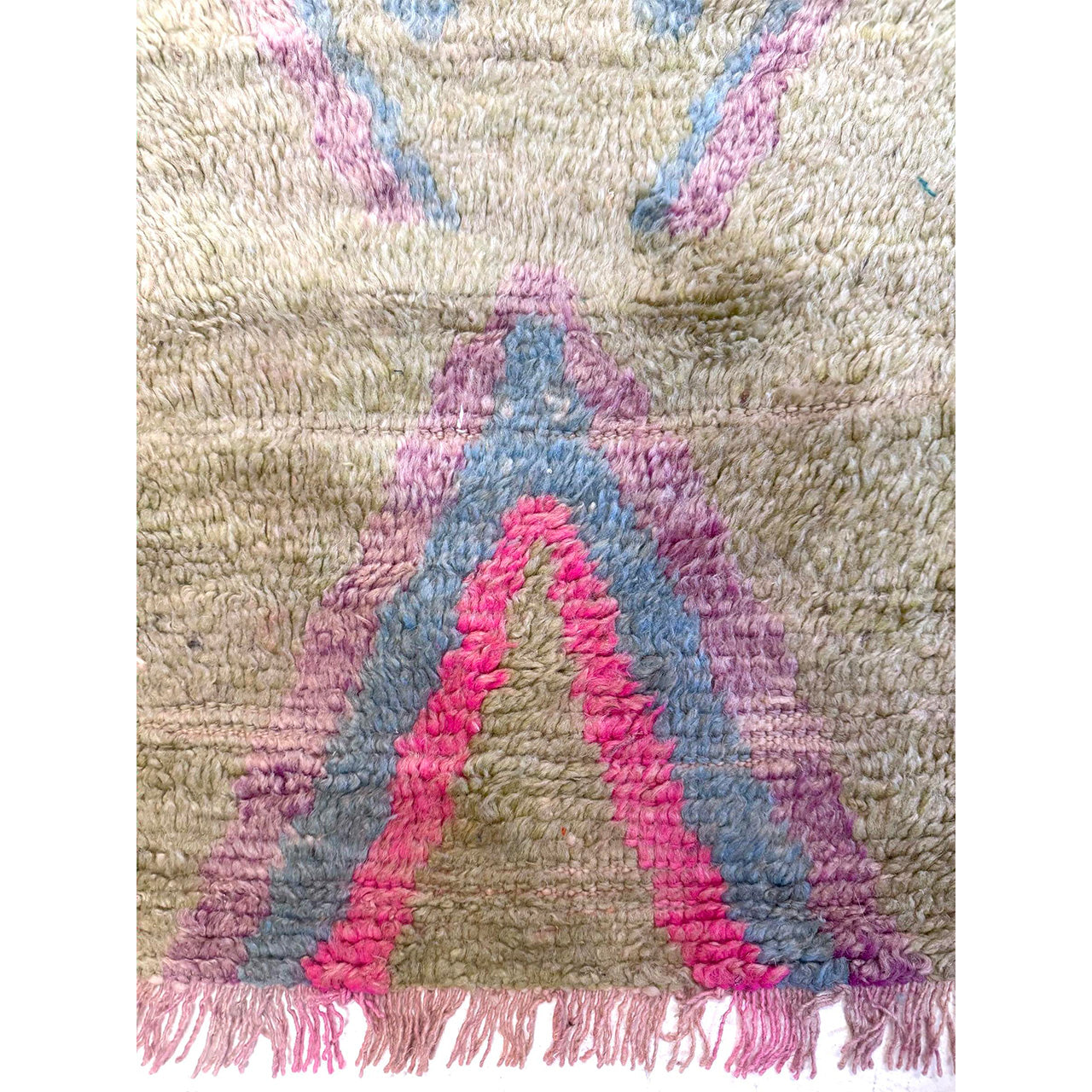 Faded Green Moroccan Boujad Rug