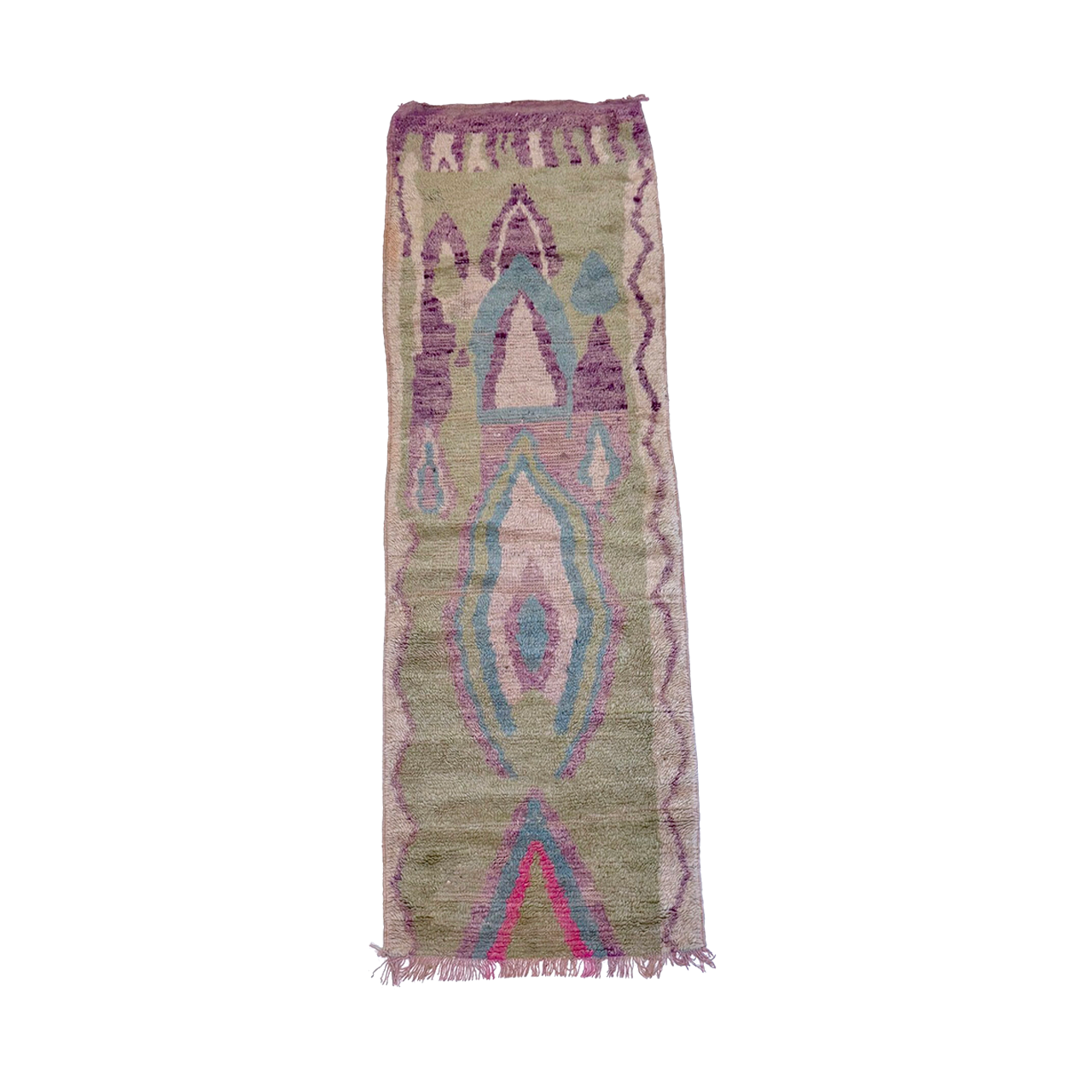 Faded Green Moroccan Boujad Rug