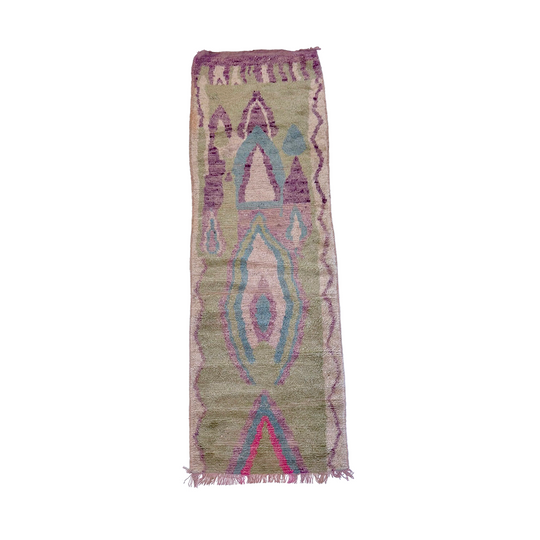 Faded Green Moroccan Boujad Rug