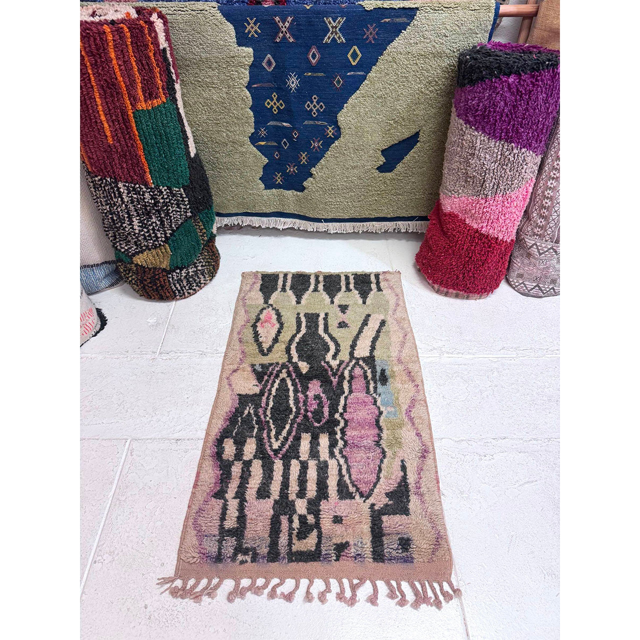 Small Moroccan Hand-knotted Rug