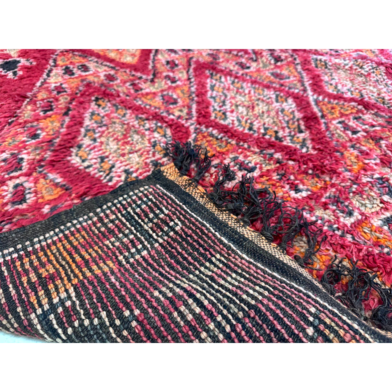 Vintage Red Beni Mguild Rug