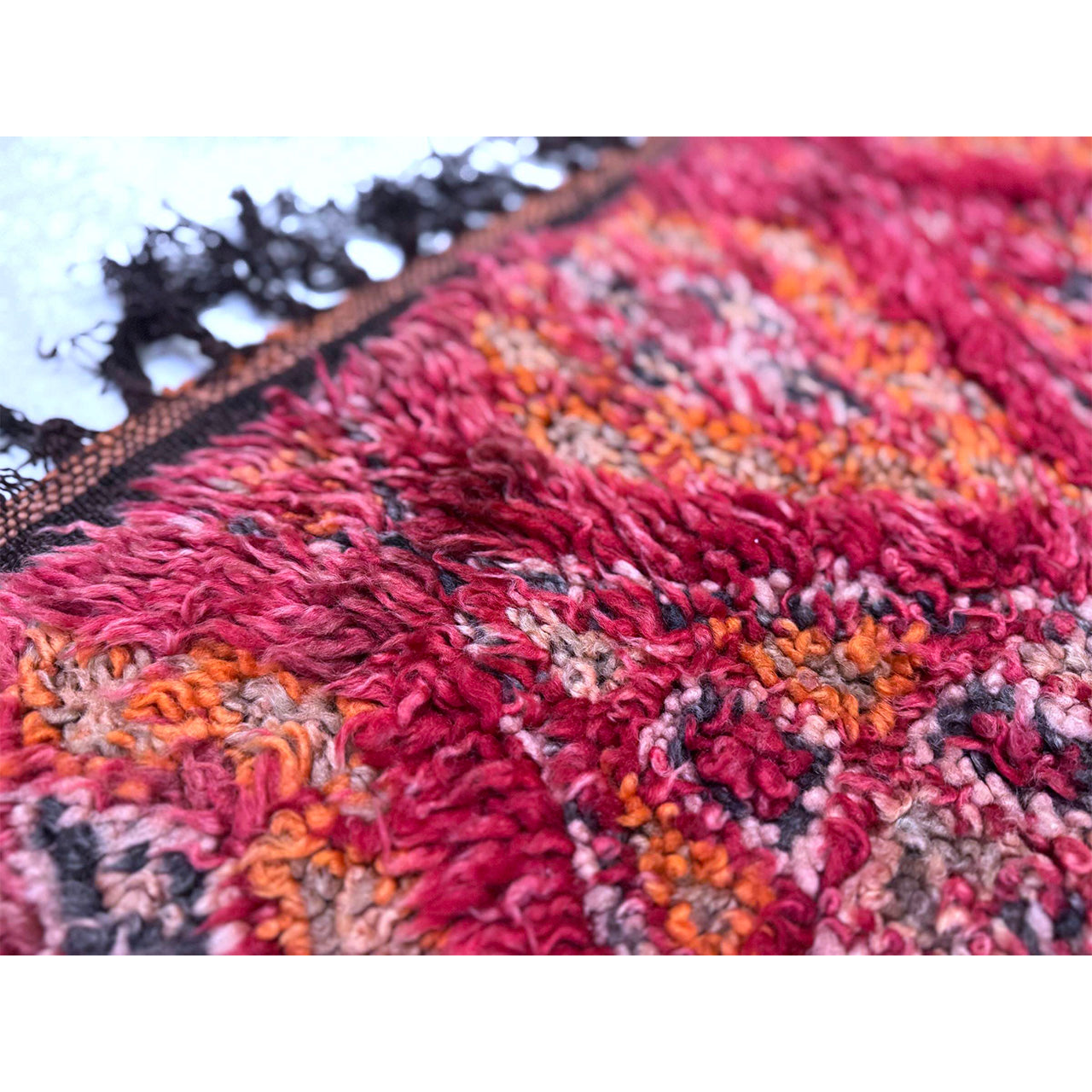 Vintage Red Beni Mguild Rug
