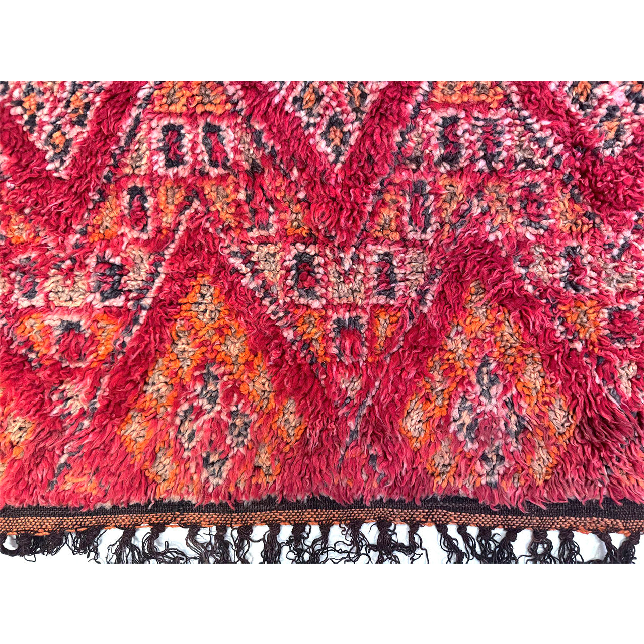 Vintage Red Beni Mguild Rug