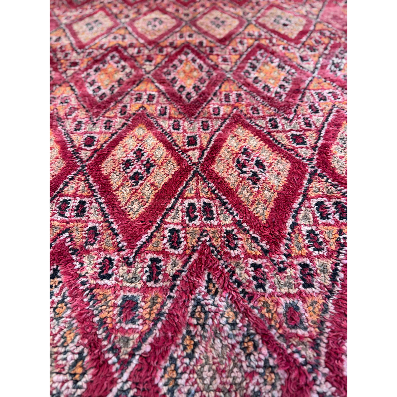 Vintage Red Beni Mguild Rug