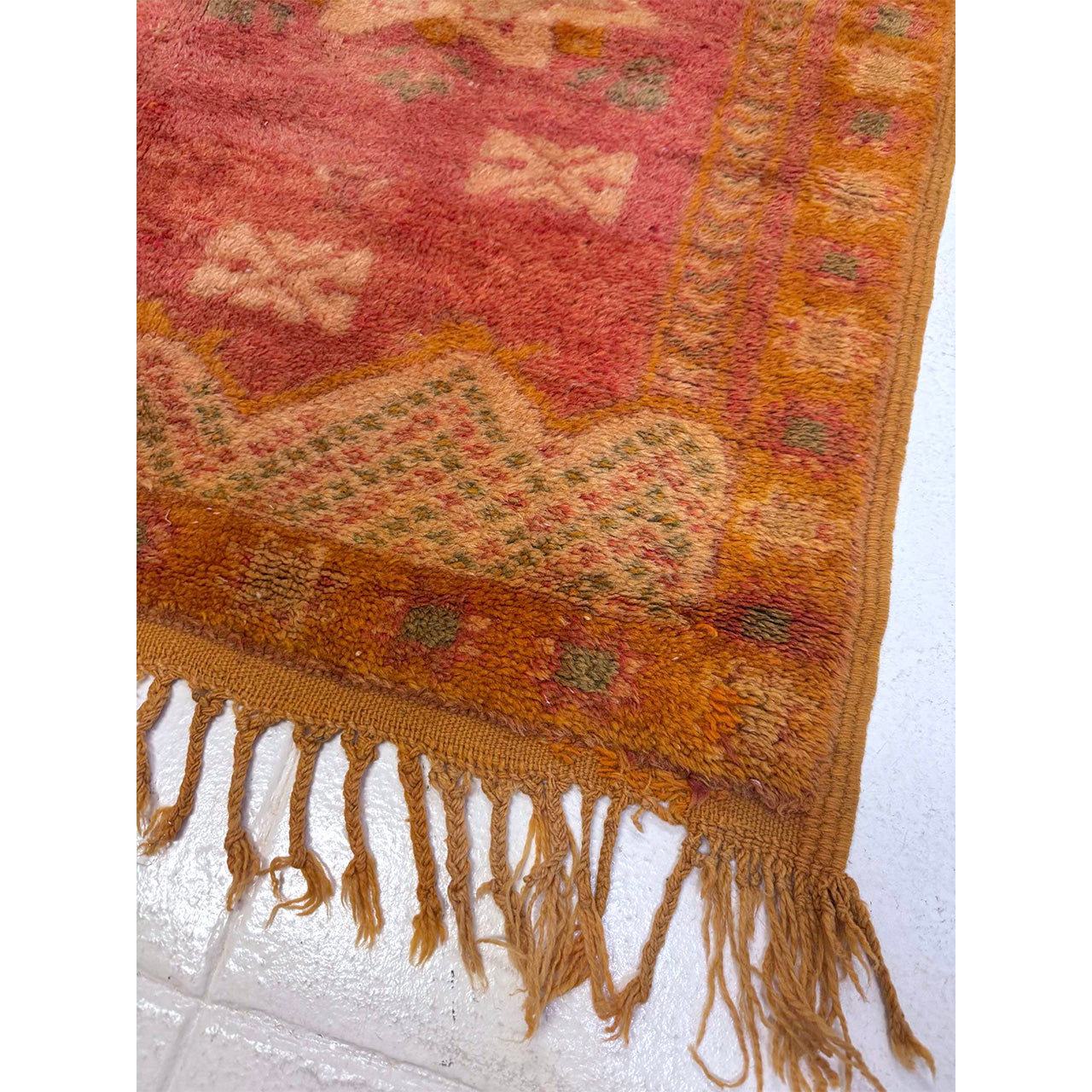 Vintage Low Pile Moroccan Rug