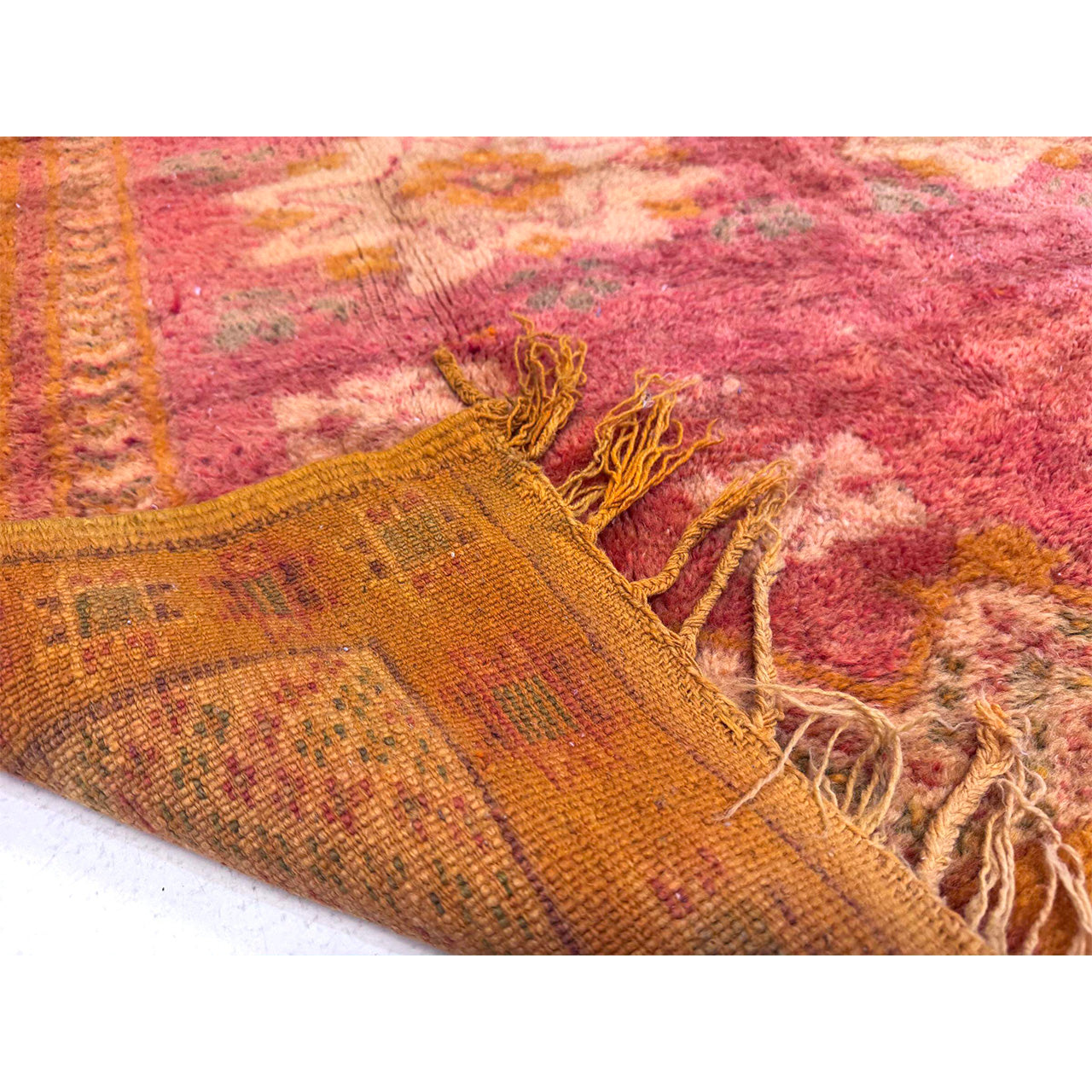 Vintage Low Pile Moroccan Rug
