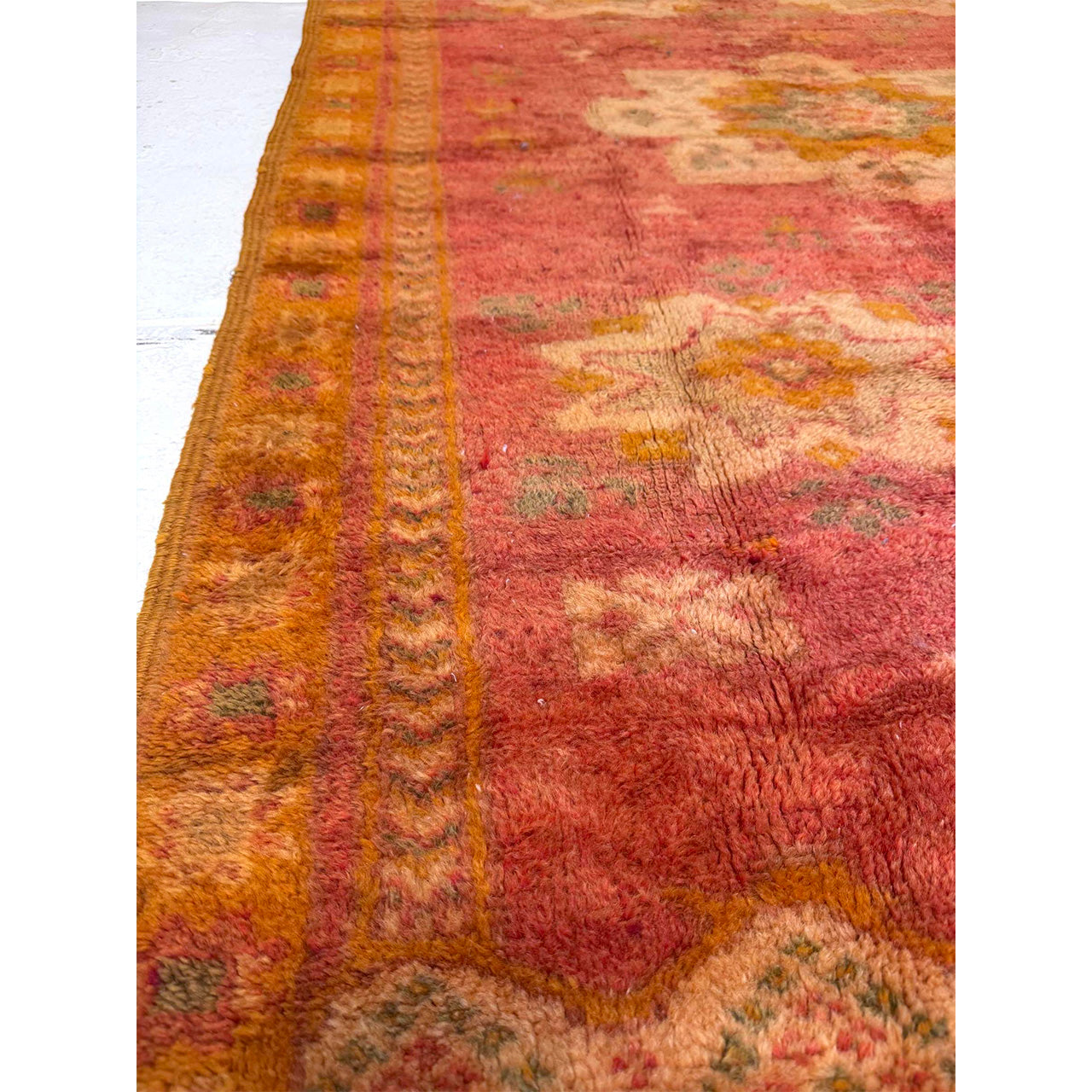 Vintage Low Pile Moroccan Rug