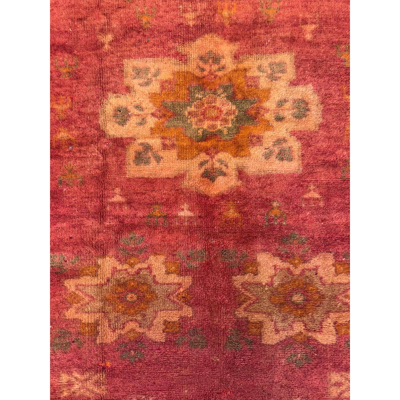 Vintage Low Pile Moroccan Rug