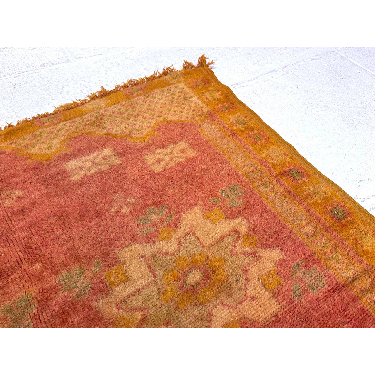 Vintage Low Pile Moroccan Rug