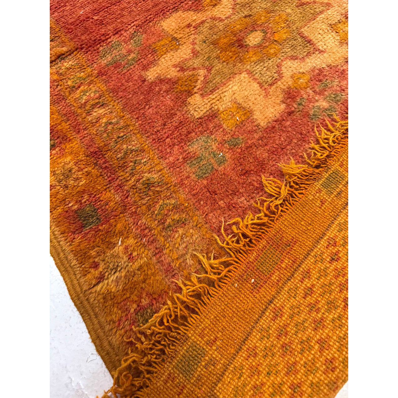 Vintage Low Pile Moroccan Rug