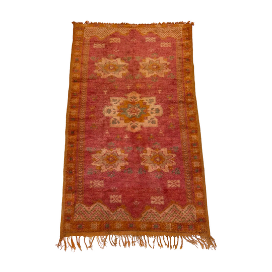 Vintage Low Pile Moroccan Rug