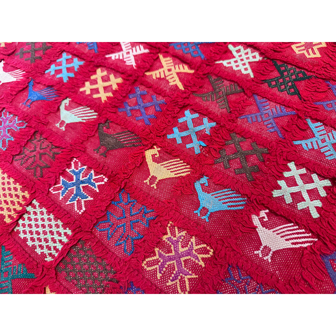 Vintage Red Mixed Weave Rug