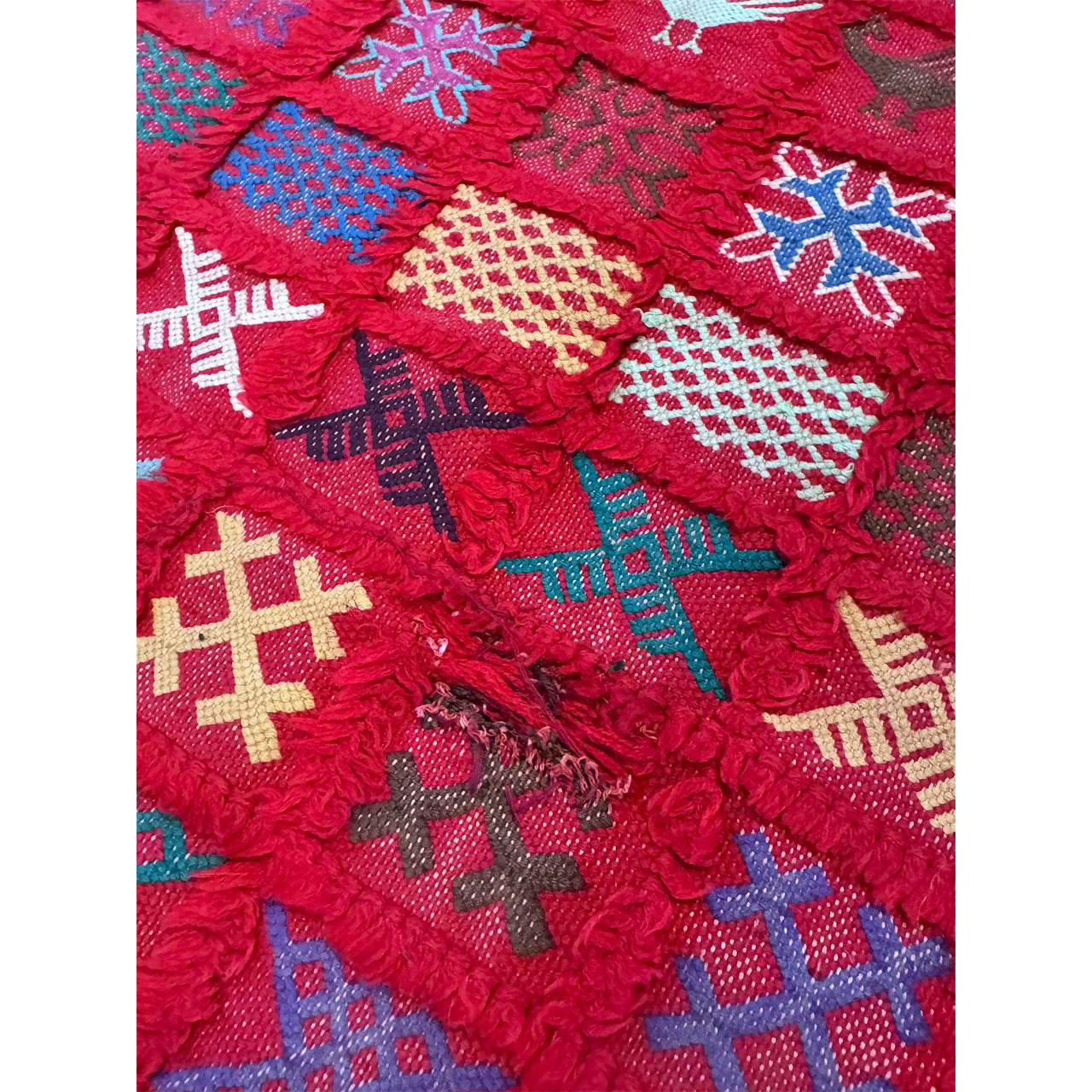 Vintage Red Mixed Weave Rug