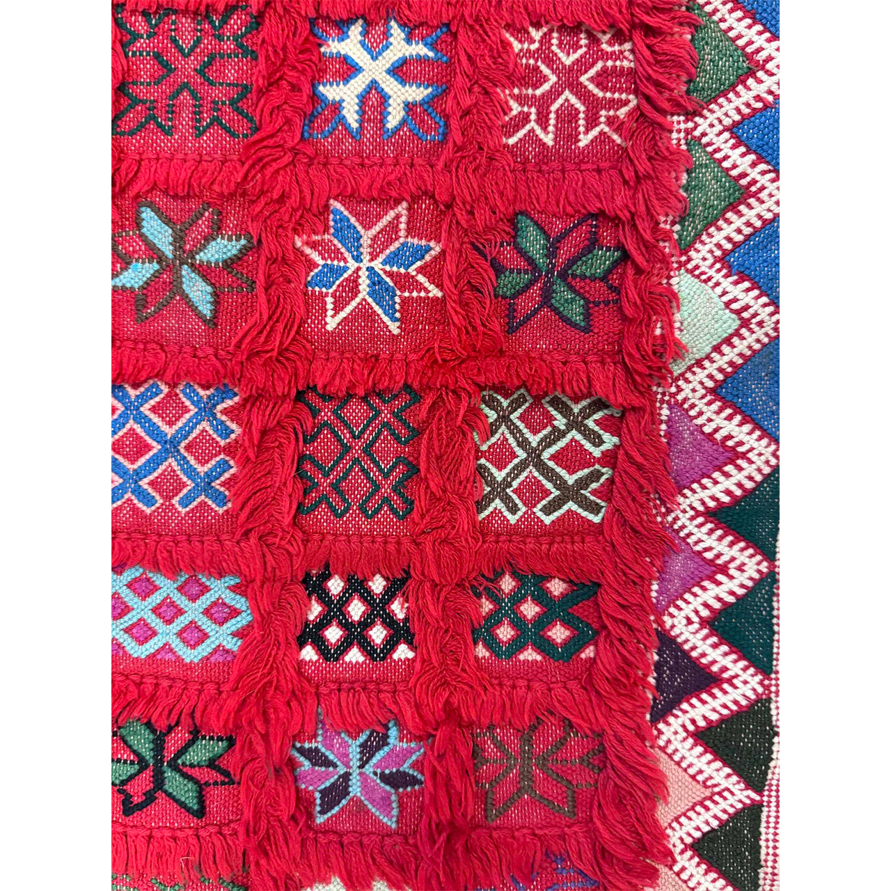 Vintage Red Mixed Weave Rug