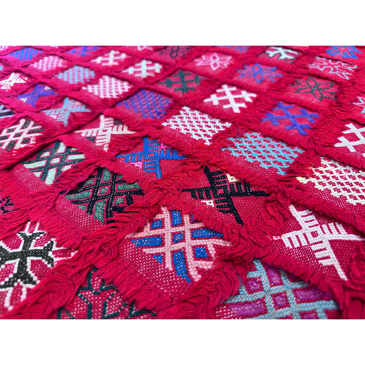 Vintage Red Mixed Weave Rug